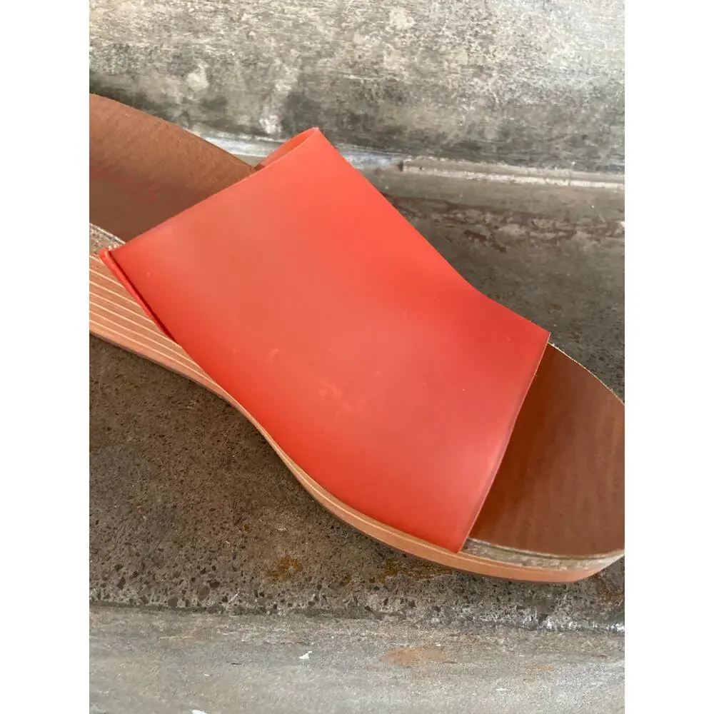 Baretraps Yalissa orange jelly wedge sandal - Picture 7 of 10